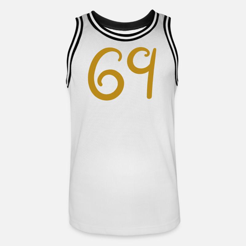 69 - Men's Basketball Jersey - white/black