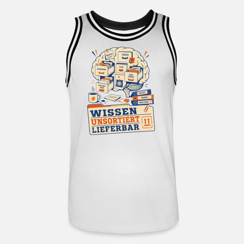 Knowledge available unsorted - Men's Basketball Jersey - white/black