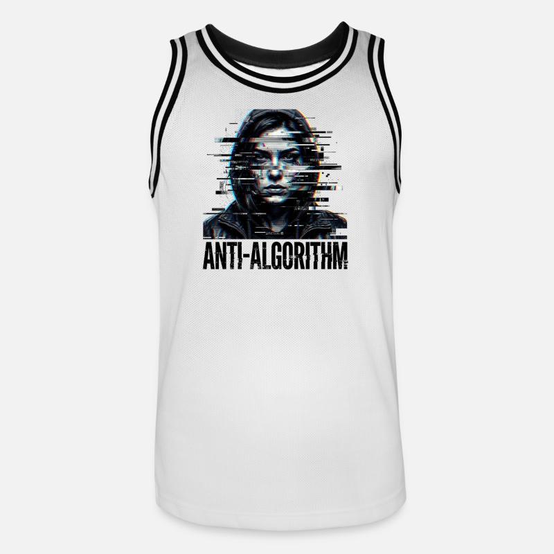 Anti Algorithm Digital - Men's Basketball Jersey - white/black