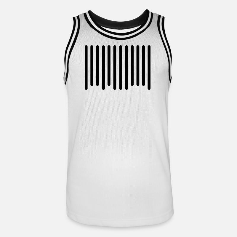 barcode - Men's Basketball Jersey - white/black