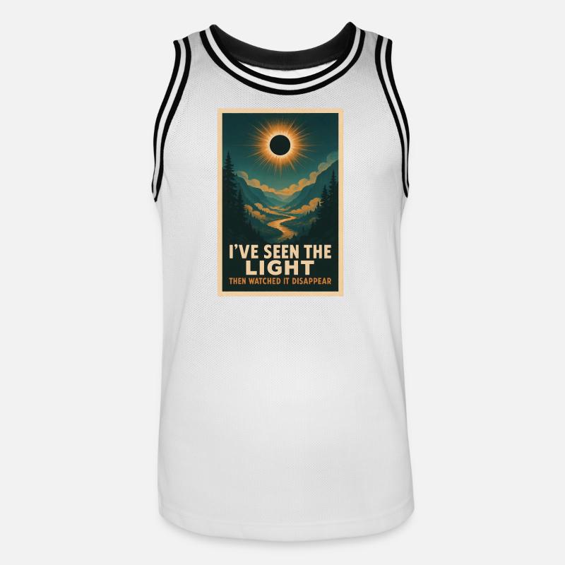 Licht verschwindet | Eclipse - Männer Basketball-Trikot - Weiß/Schwarz