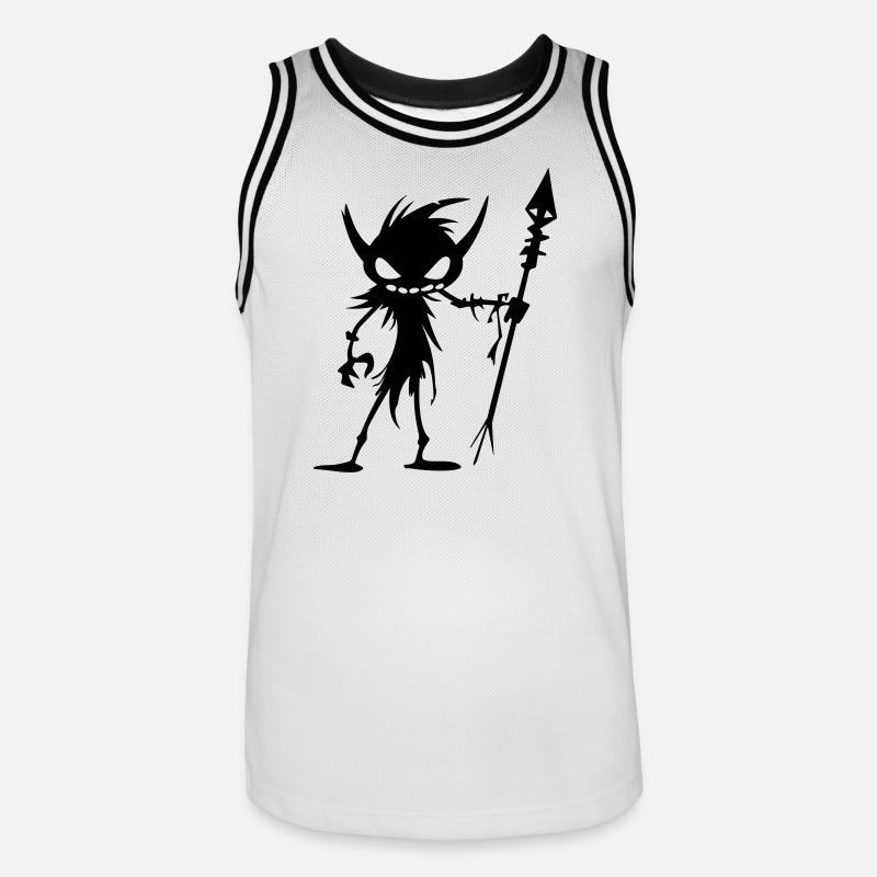 Orc gobelin - Maillot de basket Homme - blanc/noir