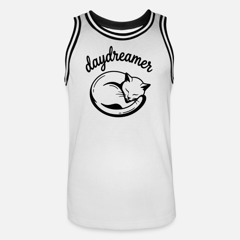 Rêveuse - Maillot de basket Homme - blanc/noir