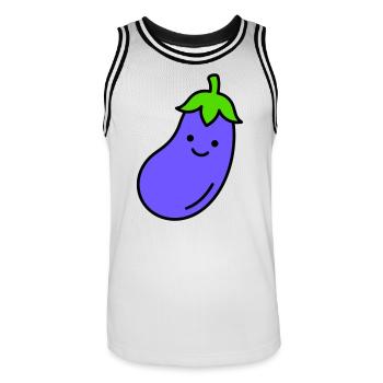 aubergine - Maillot de basket Homme - blanc/noir - Devant - AI Model Male 185 dark (185cm)