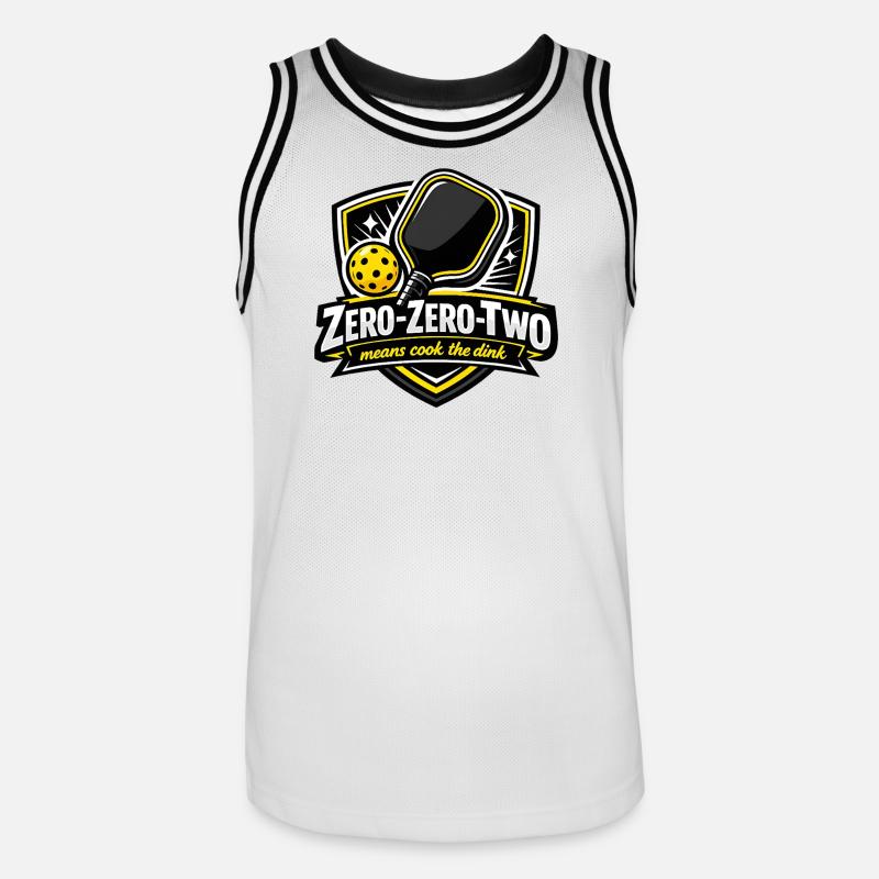 Zero-Zero-Two Pingpong Sieg Design - Männer Basketball-Trikot - Weiß/Schwarz