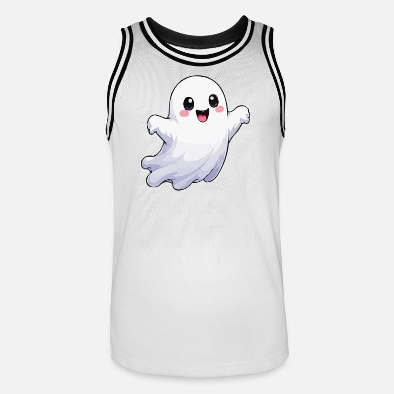 Ghost Comic Fun - Men's Basketball Jersey - white/black