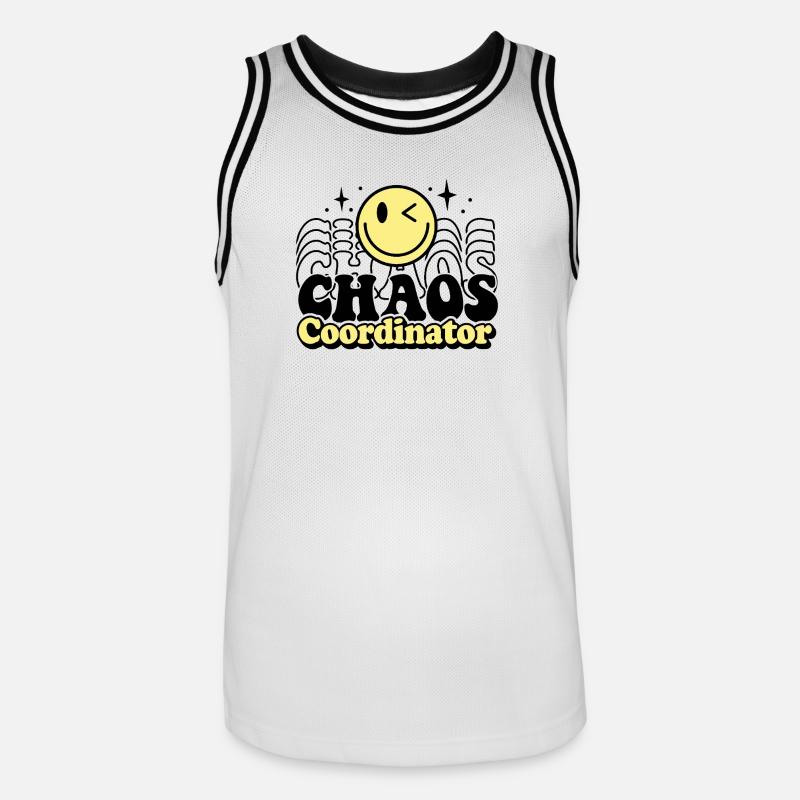 coordinateur - Maillot de basket Homme - blanc/noir