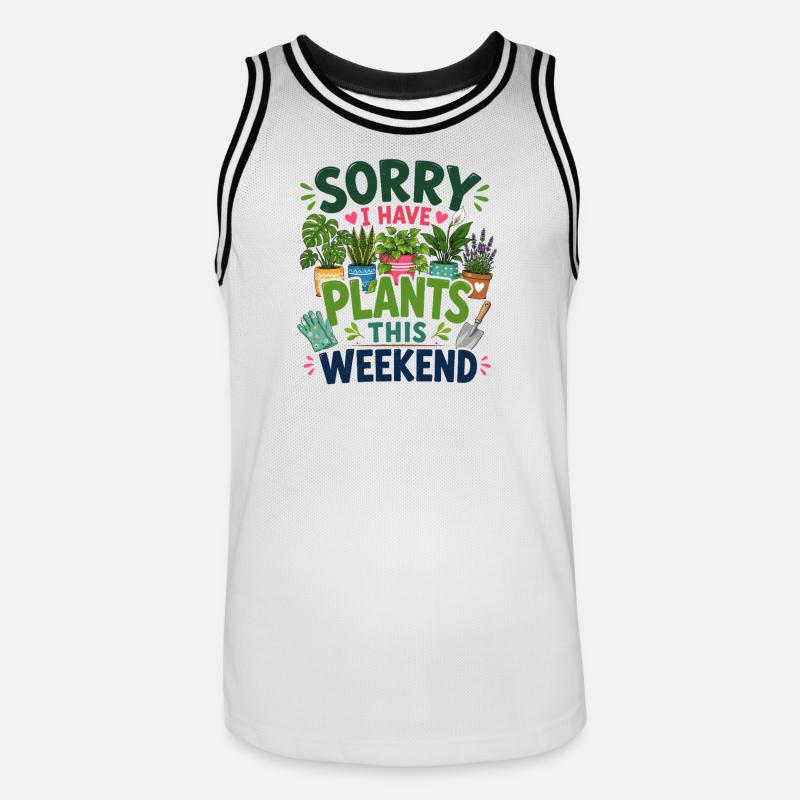 Désolé de planter ce week-end - Maillot de basket Homme - blanc/noir