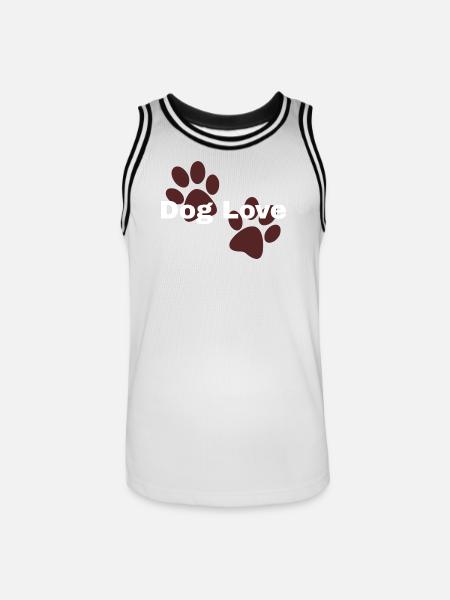 Dog Love – Paws Pair - Men's Basketball Jersey - white/black