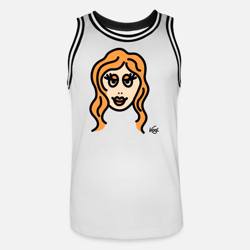 Vierge grande - Maillot de basket Homme - blanc/noir