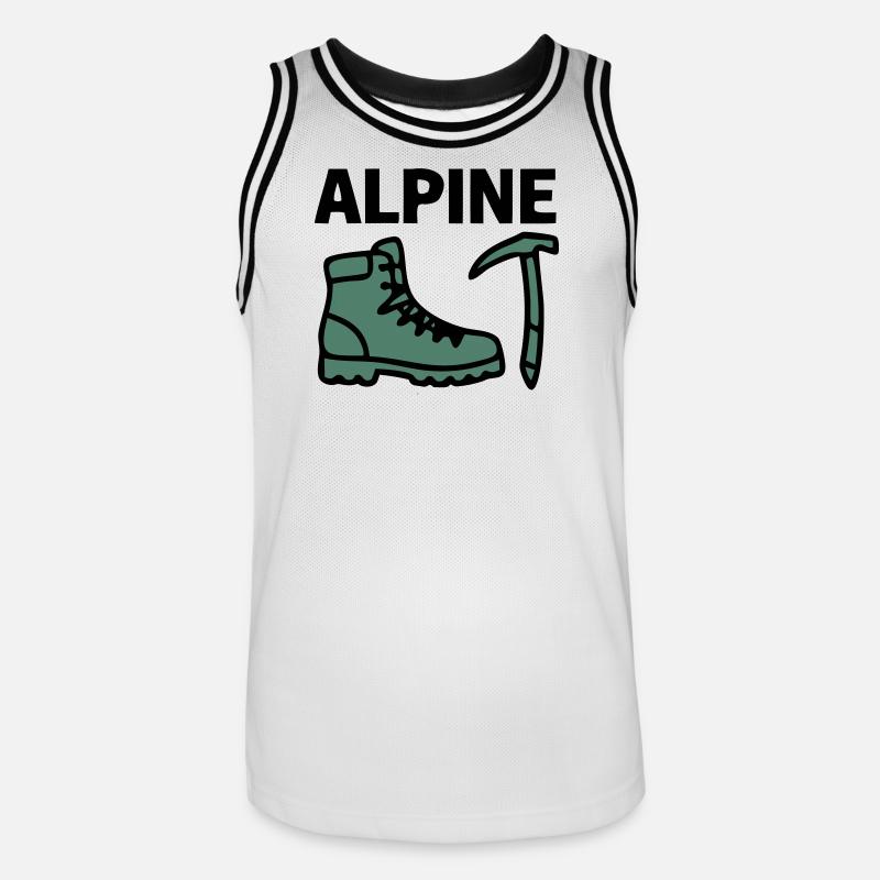 Wanderschuh Eispickel Alpine Bergsteigen Klettern - Männer Basketball-Trikot - Weiß/Schwarz