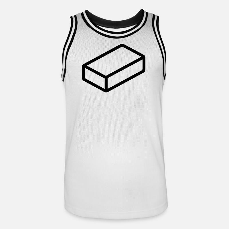 brique - Maillot de basket Homme - blanc/noir