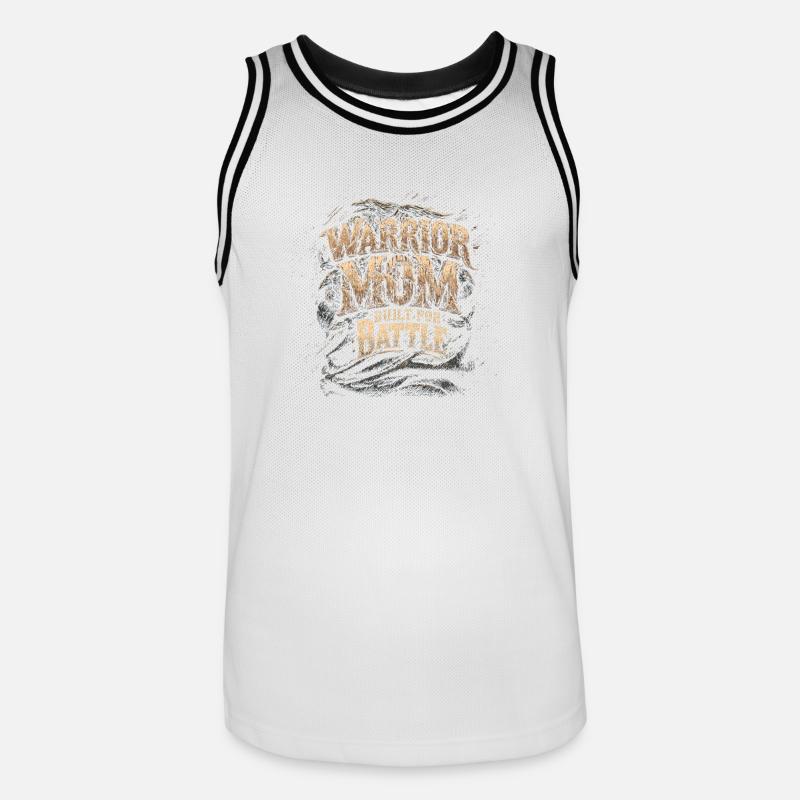 Krieger-Mutter - Männer Basketball-Trikot - Weiß/Schwarz