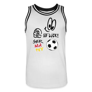 Football - Maillot de basket Homme - blanc/noir - Devant - AI Model Male 185 dark (185cm)