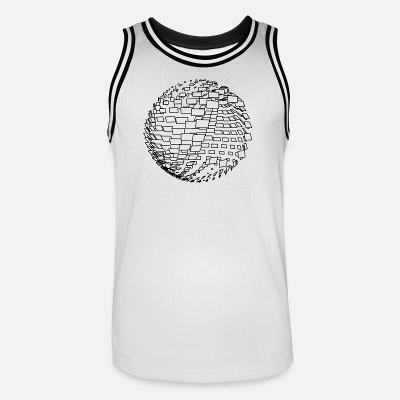 Parametric Kugel - Männer Basketball-Trikot - Weiß/Schwarz