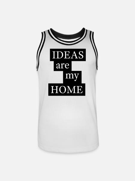 IDEAS are my HOME - Männer Basketball-Trikot - Weiß/Schwarz