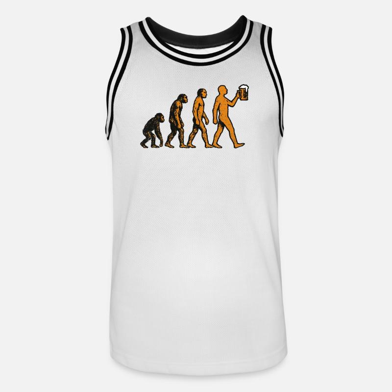 Bière Evolution - Maillot de basket Homme - blanc/noir