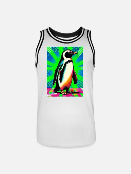 pingouin - Maillot de basket Homme - blanc/noir