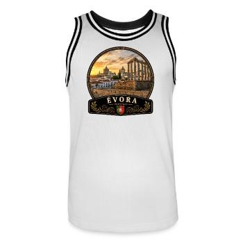 Evora Portugal Altstadt Urlaub Europa Atlantik - Männer Basketball-Trikot - Weiß/Schwarz - Vorne - AI Model Male 185 dark (185cm)