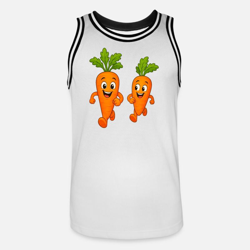 Carrots while jogging - Men's Basketball Jersey - white/black