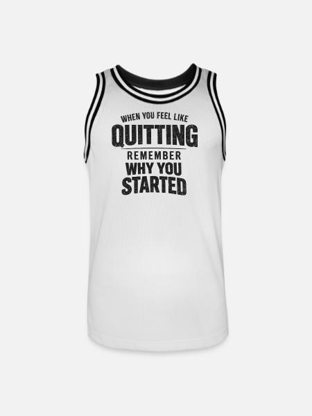 Remember Why You Started - Men's Basketball Jersey - white/black