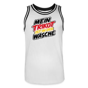 Mein Trikot ist in der Wäsche - Männer Basketball-Trikot - Weiß/Schwarz - Vorne - AI Model Male 185 dark (185cm)