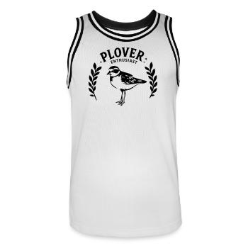 Plover Enthusiast Black Shorebird Birdwatching - Men's Basketball Jersey - white/black - Front - AI Model Male 185 dark (185cm)