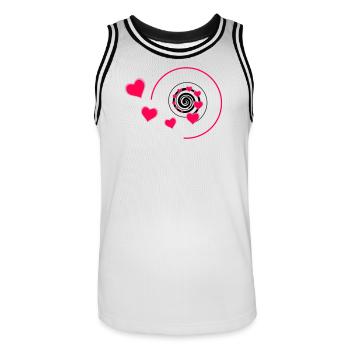 Love - Männer Basketball-Trikot - Weiß/Schwarz - Vorne - AI Model Male 185 dark (185cm)
