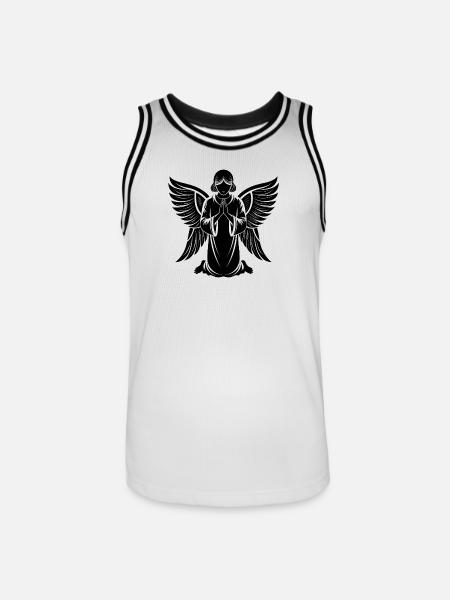 Engel - Männer Basketball-Trikot - Weiß/Schwarz