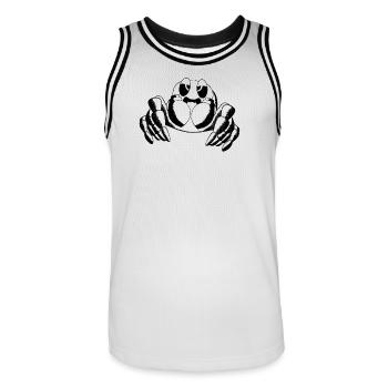 Retro tattoo style Spinne - Männer Basketball-Trikot - Weiß/Schwarz - Vorne - AI Model Male 185 dark (185cm)