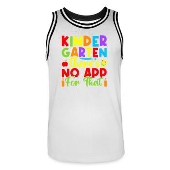 Pre K Teacher No App For That Kindergarten Teacher - Männer Basketball-Trikot - Weiß/Schwarz - Vorne - AI Model Male 185 dark (185cm)