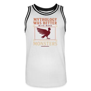 Harpie Mythologie grecque Monstre fantastique - Maillot de basket Homme - blanc/noir - Devant - AI Model Male 185 dark (185cm)