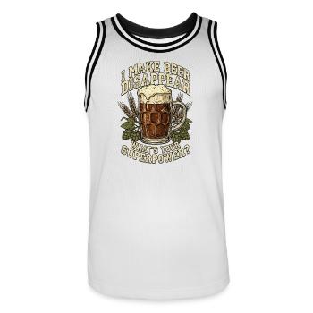 I Make Beer Disappear Craft Beer - Männer Basketball-Trikot - Weiß/Schwarz - Vorne - AI Model Male 185 dark (185cm)