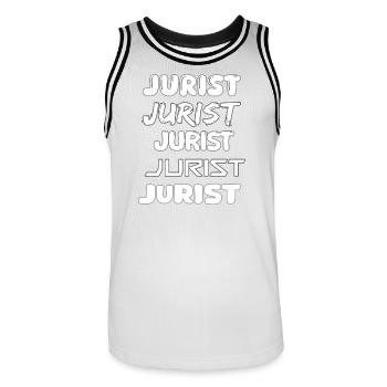 Avocat de profession - Maillot de basket Homme - blanc/noir - Devant - AI Model Male 185 dark (185cm)