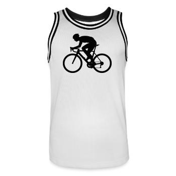 Vélo de route Cyclisme en silhouette - Maillot de basket Homme - blanc/noir - Devant - AI Model Male 185 dark (185cm)