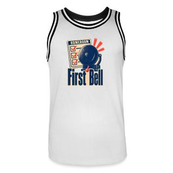 Homeroom Teacher Gift First Bell First Day of Scho - Men's Basketball Jersey - white/black - Front - AI Model Male 185 dark (185cm)