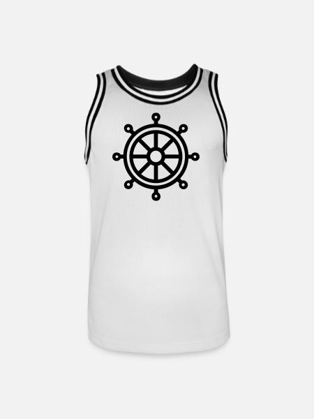gouvernail - Maillot de basket Homme - blanc/noir