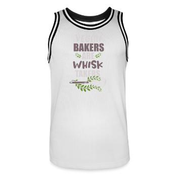 Pâtisserie Pâtissière Pât - Maillot de basket Homme - blanc/noir - Devant - AI Model Male 185 dark (185cm)