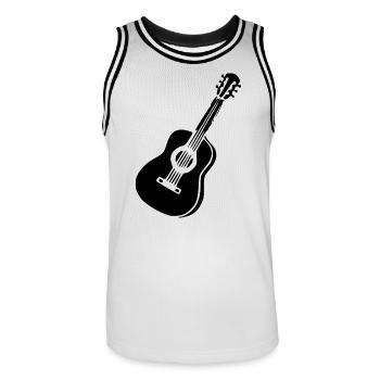 Musique de guitare Musique Musique Musique Groupe de musique - Maillot de basket Homme - blanc/noir - Devant - AI Model Male 185 dark (185cm)