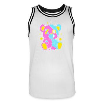 Pastel Gothic - Men's Basketball Jersey - white/black - Front - AI Model Male 185 dark (185cm)