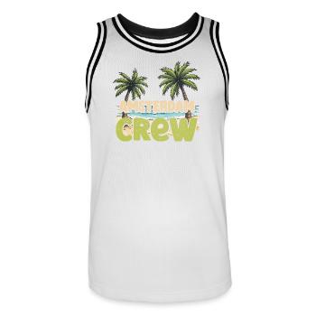Équipe d’Amsterdam - Maillot de basket Homme - blanc/noir - Devant - AI Model Male 185 dark (185cm)