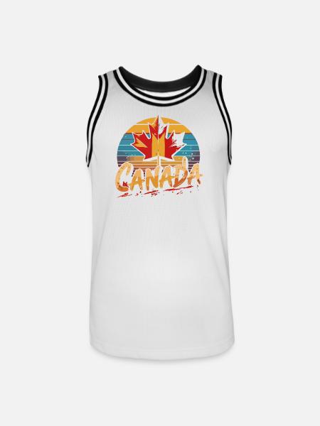 Canada Pride Rainbow Maple - Männer Basketball-Trikot - Weiß/Schwarz