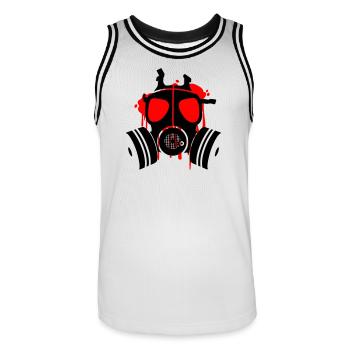 death is everywhere - Men's Basketball Jersey - white/black - Front - AI Model Male 185 dark (185cm)