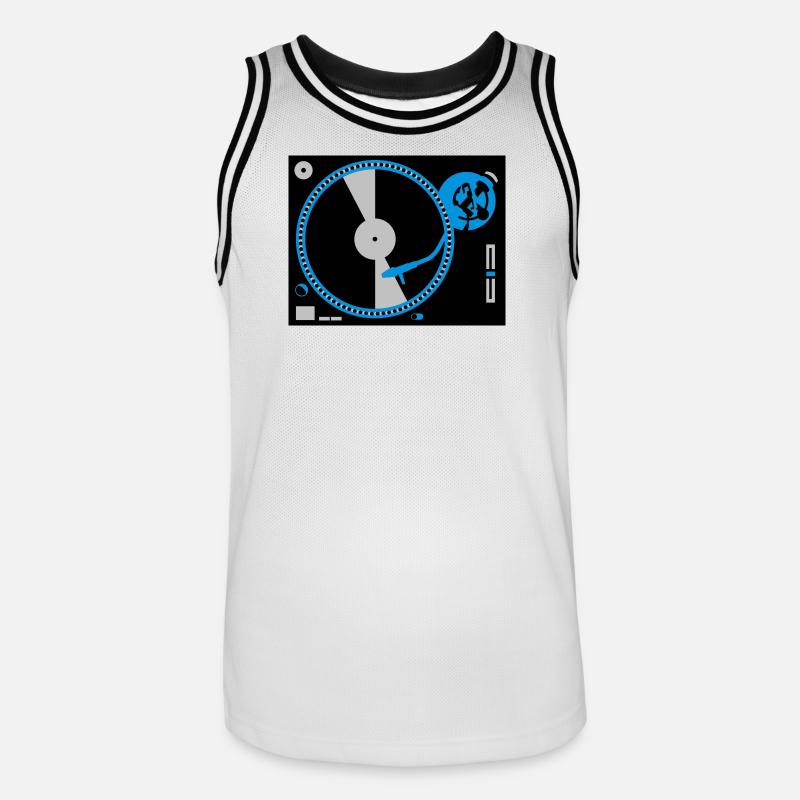 turntables - Men's Basketball Jersey - white/black