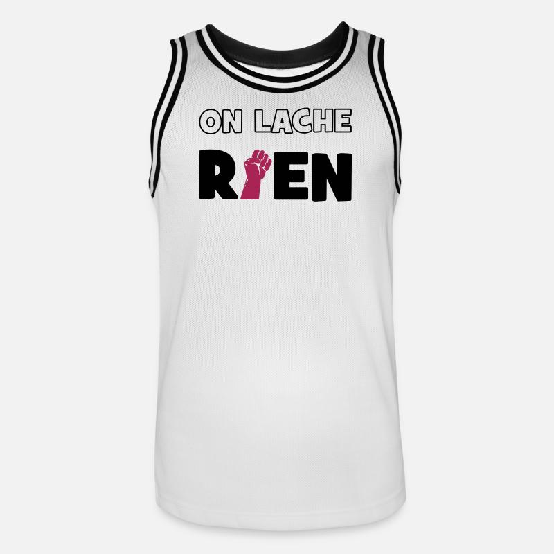 We loose nothing! - Men's Basketball Jersey - white/black