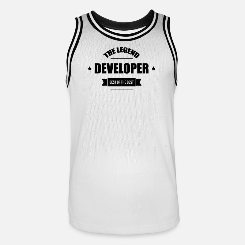 Developer - Männer Basketball-Trikot - Weiß/Schwarz