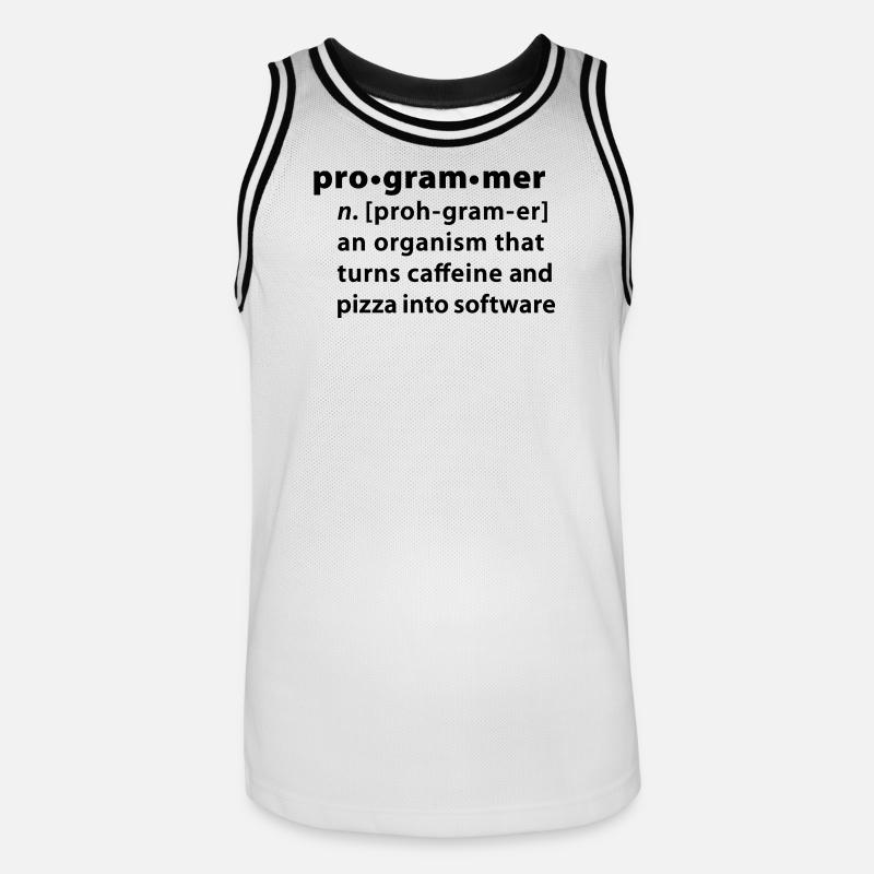 Program definition - the definition Programmer - Men's Basketball Jersey - white/black