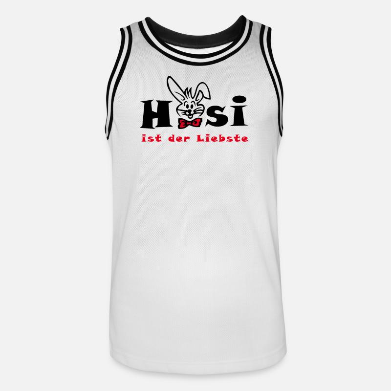 Bunny est la plus chère Easter - Maillot de basket Homme - blanc/noir