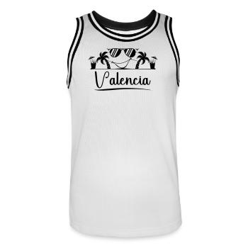 Valence - Maillot de basket Homme - blanc/noir - Devant - AI Model Male 185 dark (185cm)