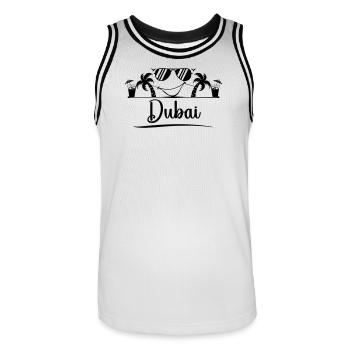 Dubaï - Maillot de basket Homme - blanc/noir - Devant - AI Model Male 185 dark (185cm)